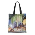 thumbnail image 1 of KDAGR Canvas Tote Bag Danish Kay Nielsen Cinderella at the French Fairy Tale Reusable Handbag Shoulder Grocery Shopping Bags, 1 of 1