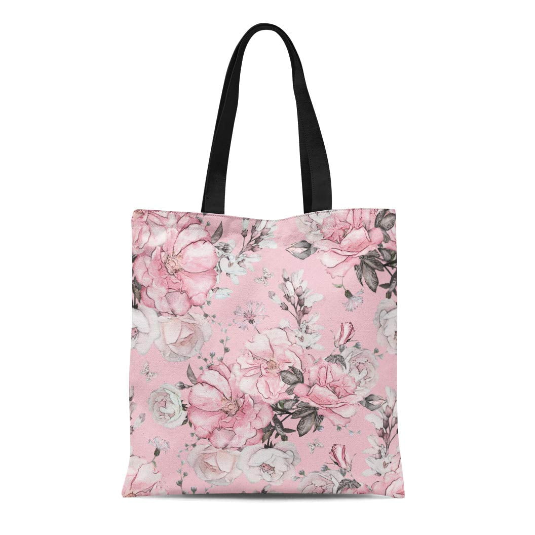 Henhesaha Reusable Tote Bag - Watercolor Butterfly Design, 13.5 X 16 Inches, Multipurpose Grocery & Beach Bag