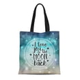 thumbnail image 1 of KDAGR Canvas Tote Bag I Love You to the Moon and Back Inspirational Durable Reusable Shopping Shoulder Grocery Bag, 1 of 1