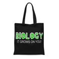 thumbnail image 1 of KDAGR Canvas Tote Bag Science Biology It Grows on Scientist Biologist Funny Humor Reusable Handbag Shoulder Grocery Shopping Bags, 1 of 1