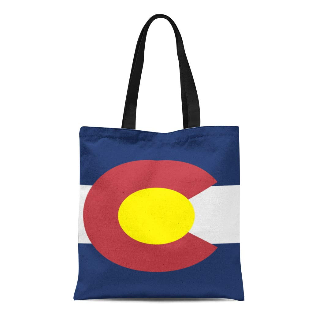 KDAGR Canvas Tote Bag World Flag of Colorado Souvenirs Usa States ...