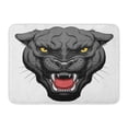 thumbnail image 1 of KDAGR Cat Growling Panther Face Leopard Angry Head Black Mascot Doormat Floor Rug Bath Mat 23.6x15.7 inch, 1 of 1