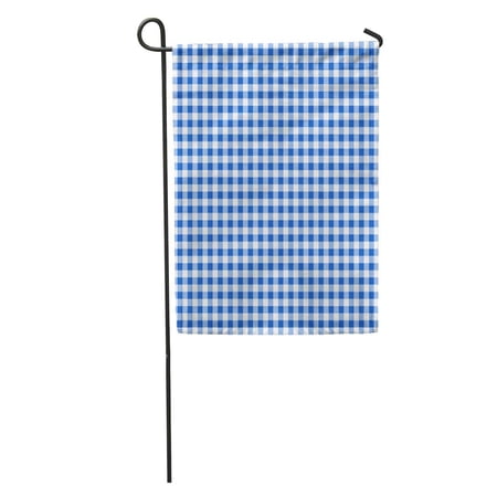 KDAGR Checkered Blue and White Checked Gingham Abstract Directly Disposable Garden Flag Decorative Flag House Banner 12x18 inch