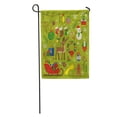 thumbnail image 1 of KDAGR Christmas Flat Xmas Featuring Santa Sleigh Gingerbread Man Deer Holly Garden Flag Decorative Flag House Banner 12x18 inch, 1 of 2