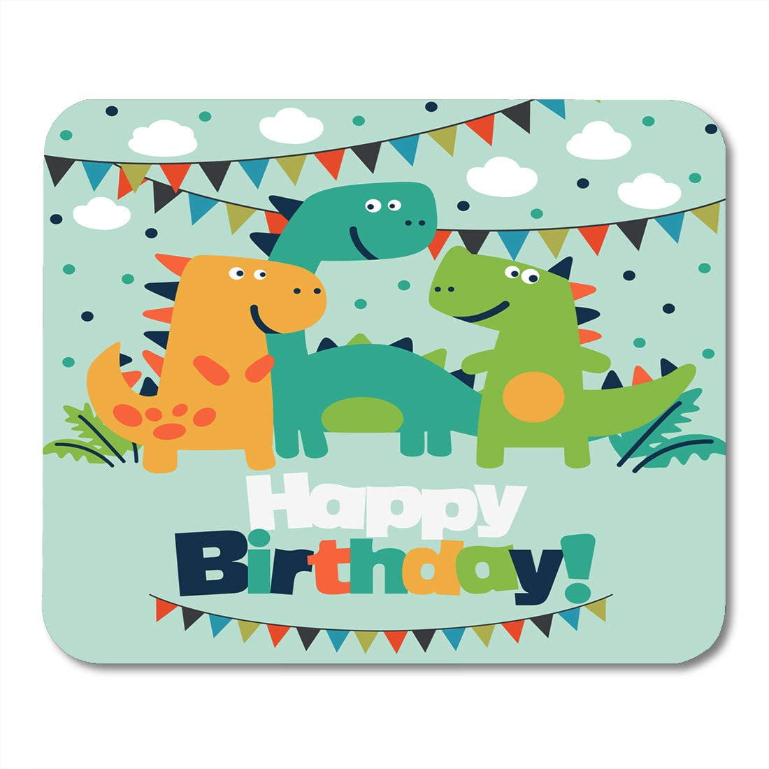 KDAGR Colorful Party Happy Birthday Lovely Funny Dinosaurs Cute Boy