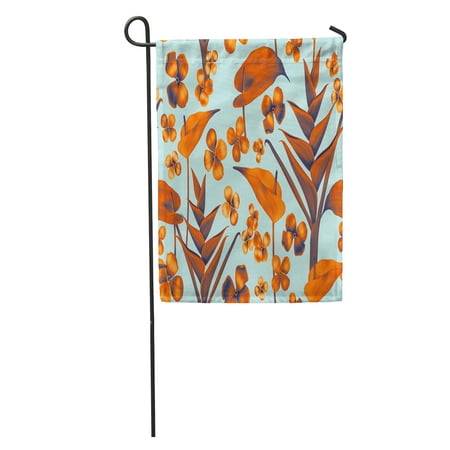 KDAGR Colorful Tropical Flower Plant Pattern Hawaiian Californian Florida Summer Green Garden Flag Decorative Flag House Banner 28x40 inch