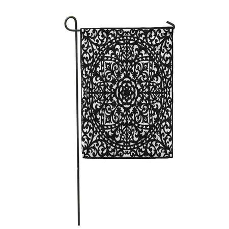 KDAGR Decorative Panel with Lace Pattern Elegant Square Ornament for Laser Garden Flag Decorative Flag House Banner 28x40 inch