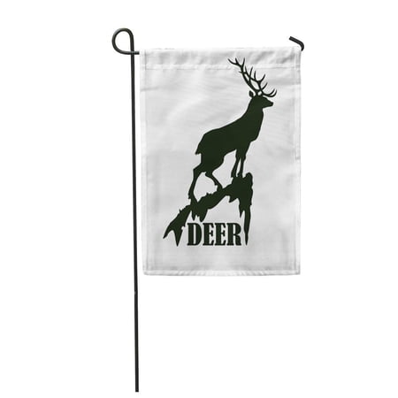 KDAGR Deer Rock Silhouette of Standing Cliff in Profile Such Garden Flag Decorative Flag House Banner 28x40 inch