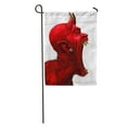 thumbnail image 1 of KDAGR Devil Scream Character As Red Demon Monster Screaming Fangs and Teeth Open Mouth Side View Horror Face 3D Garden Flag Decorative Flag House Banner 12x18 inch, 1 of 2