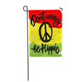 thumbnail image 1 of KDAGR Don Worry Be Hippie Lettering Typographic Rasta Color The Garden Flag Decorative Flag House Banner 28x40 inch, 1 of 1