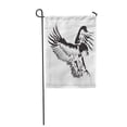 thumbnail image 1 of KDAGR Eagle Emblem White American Symbol of Freedom Wildlife Bird Black Garden Flag Decorative Flag House Banner 12x18 inch, 1 of 1