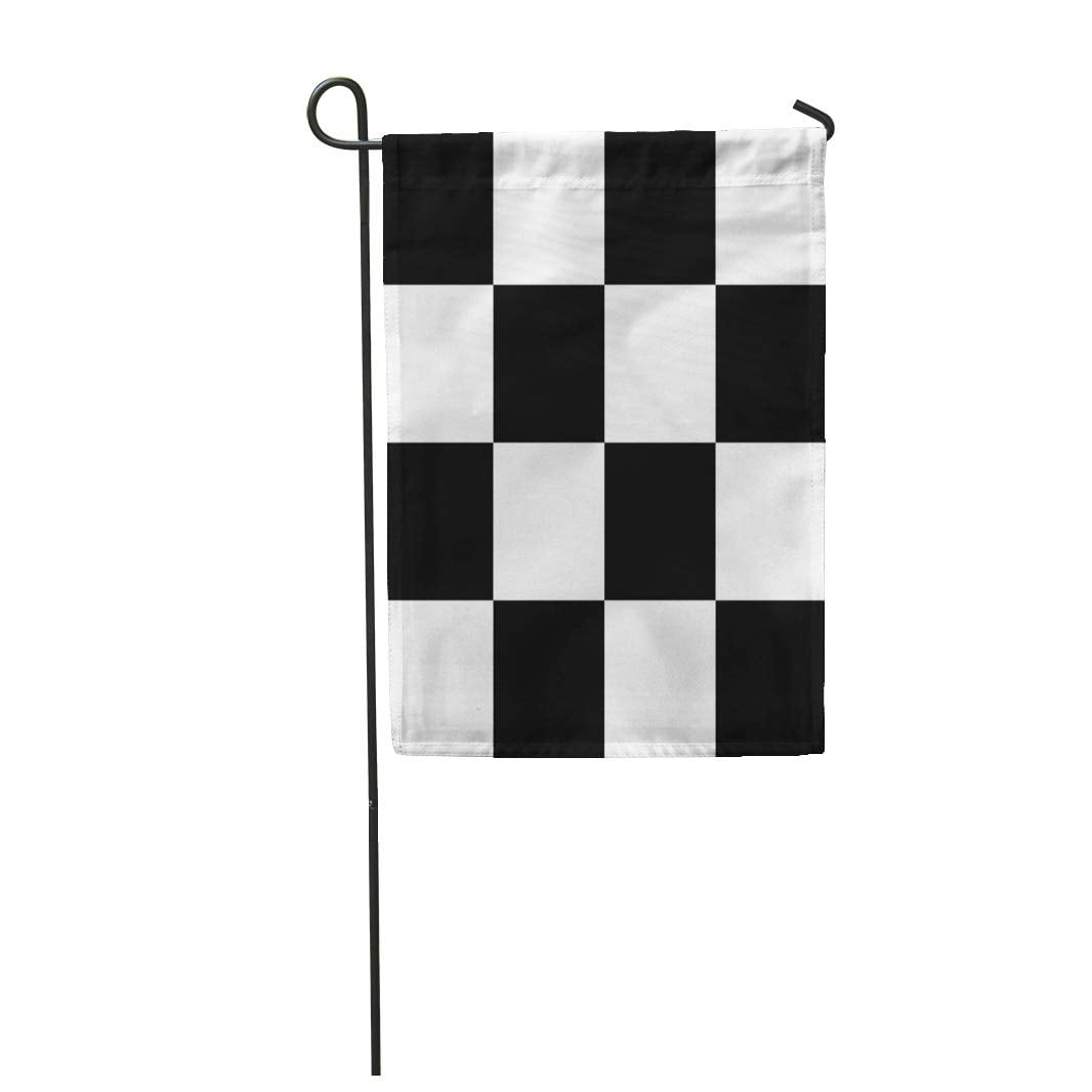 KDAGR Flag Chess Board Black and White Squares Checkered Pattern Garden