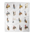 thumbnail image 1 of KDAGR Flannel Throw Blanket Artisan Isometric Baker Glassblower Carpenter Tailor Weaver Potter Shoemaker Soft for Bed Sofa and Couch 50x60 Inches, 1 of 1