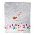 thumbnail image 1 of KDAGR Flannel Throw Blanket Celebration Cartoon Merry Christmas Snowman Celebrate Character Claus Congratulation Soft for Bed Sofa and Couch 50x60 Inches, 1 of 1
