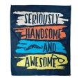 thumbnail image 1 of KDAGR Flannel Throw Blanket Print-Shirt Slogan for Kid and Boy Men Sport Tee Soft for Bed Sofa and Couch 58x80 Inches, 1 of 1