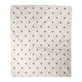 thumbnail image 1 of KDAGR Flannel Throw Blanket Raster Minimalist Geometric Tiny Black Crosses on White Simple Soft for Bed Sofa and Couch 58x80 Inches, 1 of 1