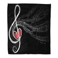 thumbnail image 1 of KDAGR Flannel Throw Blanket Red Heart Treble Love and Music Notes Song Graphic Abstract 50x60 Inch Lightweight Cozy Plush Fluffy Warm Fuzzy Soft, 1 of 4