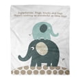 thumbnail image 1 of KDAGR Flannel Throw Blanket Wall Gray Baby Elephant Nursery Pink Quote Room Boy Soft for Bed Sofa and Couch 50x60 Inches, 1 of 1
