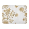 thumbnail image 1 of KDAGR Garden Flowers Roses Peonies and Dog Bird Butterflies Floral Doormat Floor Rug Bath Mat 30x18 inch, 1 of 1