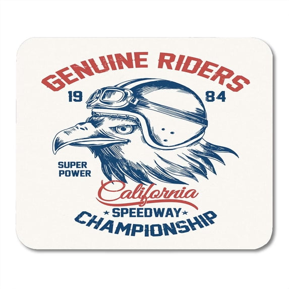 KDAGR Graphic Motorcycle Eagle and Helmet-Shirt Tee California American Mousepad Mouse Pad Mouse Mat 9x10 inch