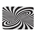 thumbnail image 1 of KDAGR Gray Pattern Black and White Spiral Optical Abstract Geometric Shape Doormat Floor Rug Bath Mat 23.6x15.7 inch, 1 of 1