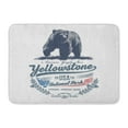 thumbnail image 1 of KDAGR Idaho Grizzly Bear National Park Yellowstone Blue Color Montana Wyoming Doormat Floor Rug Bath Mat 23.6x15.7 inch, 1 of 1