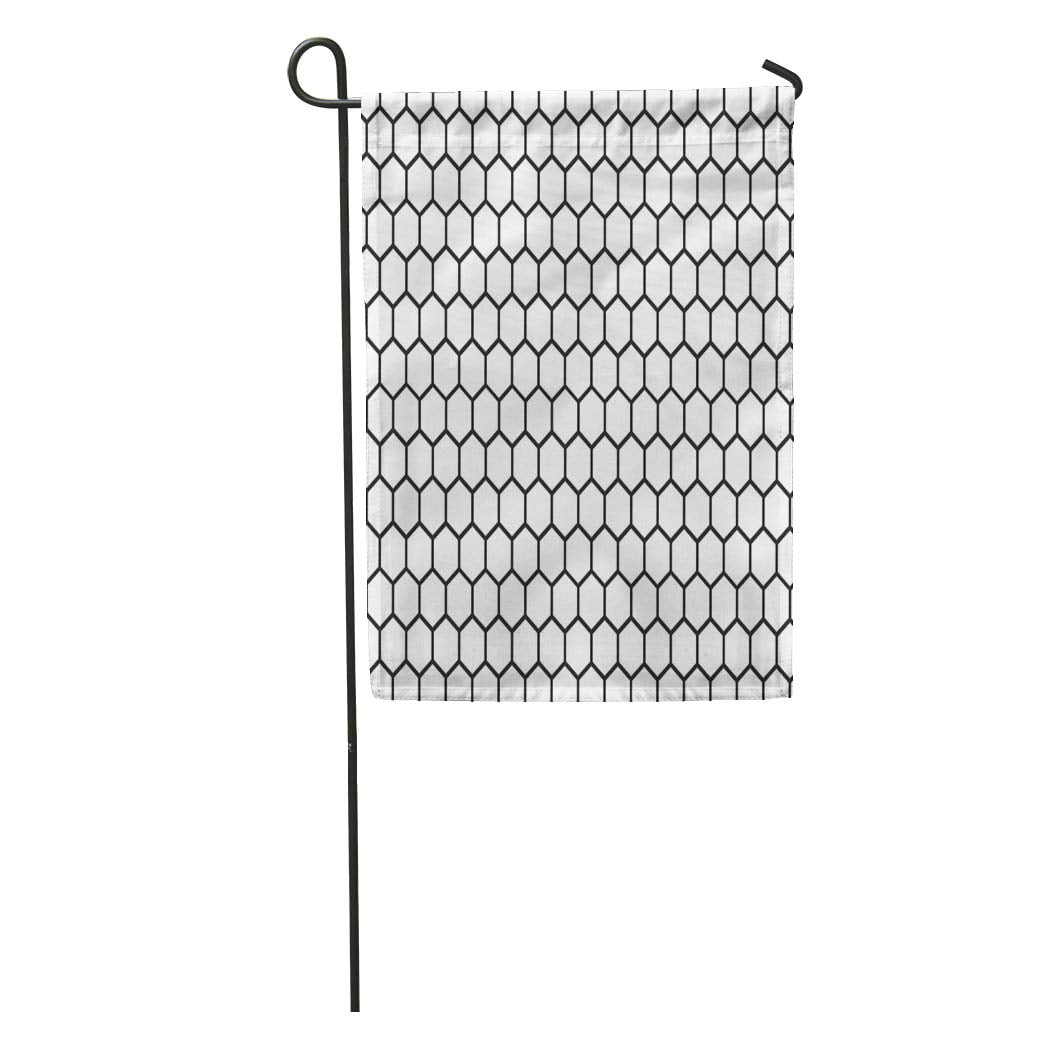 KDAGR Modern Black and White Hexagon Pattern Abstract Bee