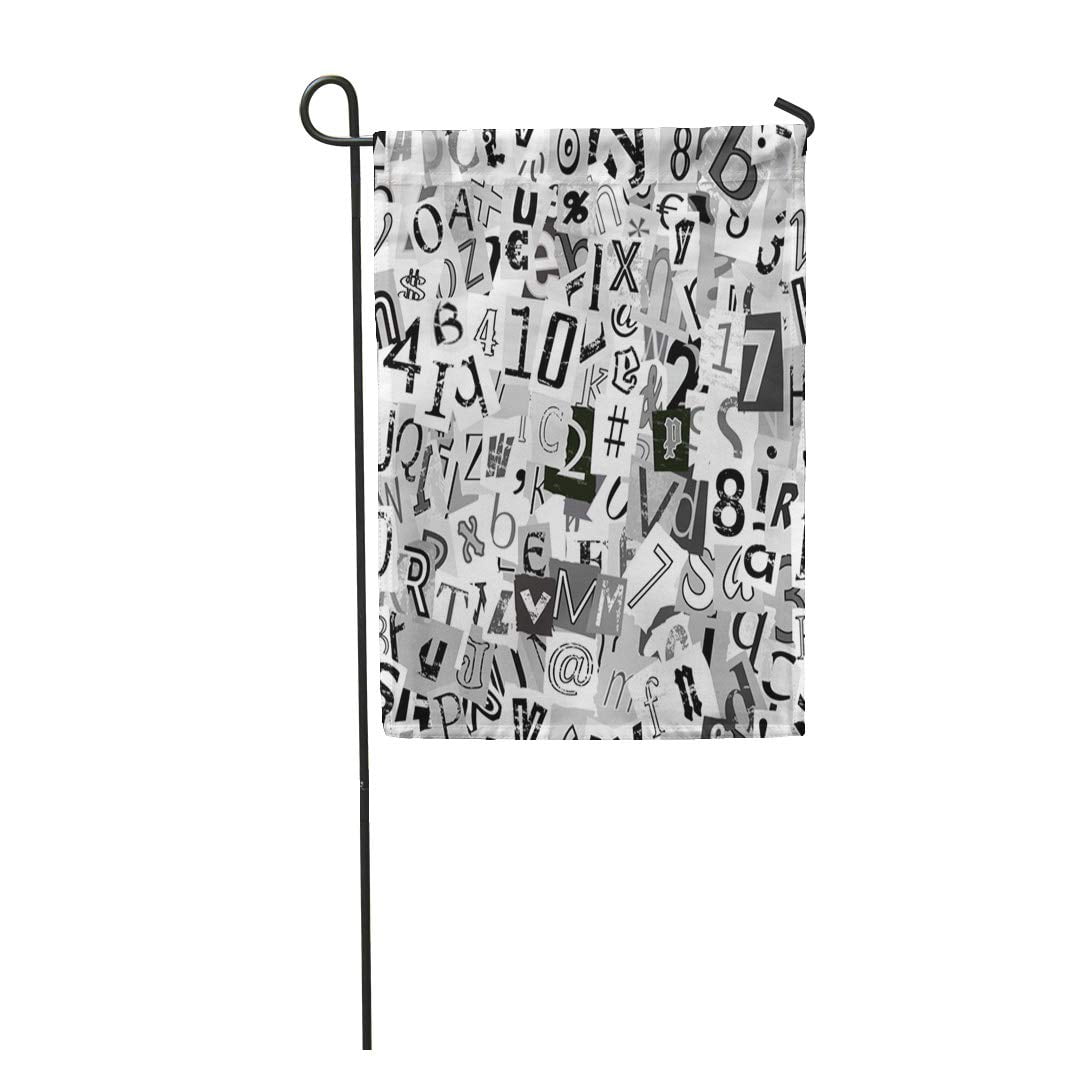 KDAGR Newspaper Black and White Newsprint Letters Graffiti Alphabet