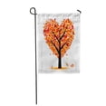 thumbnail image 1 of KDAGR Orange Fall Beautiful Autumn Tree Heart Shape Red Leaf Garden Flag Decorative Flag House Banner 28x40 inch, 1 of 1