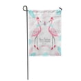 thumbnail image 1 of KDAGR Pink Holiday Christmas Flamingo Watercolor Happy Tropical Bird Garden Flag Decorative Flag House Banner 12x18 inch, 1 of 1