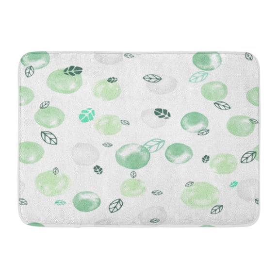 KDAGR Pink Watercolor Circles Tiled Retro Leaves Colorful Rounds Shapes Doormat Floor Rug Bath Mat 30x18 inch