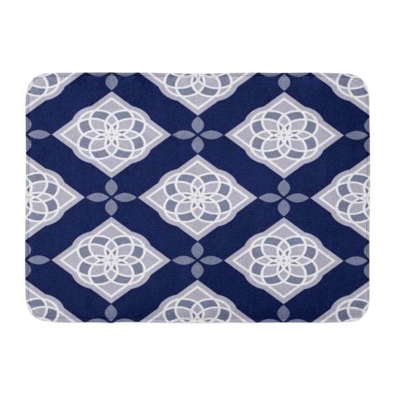 KDAGR Portuguese Azulejo Tiles Blue and White Gorgeous Patterns for Cases Smartphones Towels Linens Doormat Floor Rug Bath Mat 23.6x15.7 inch