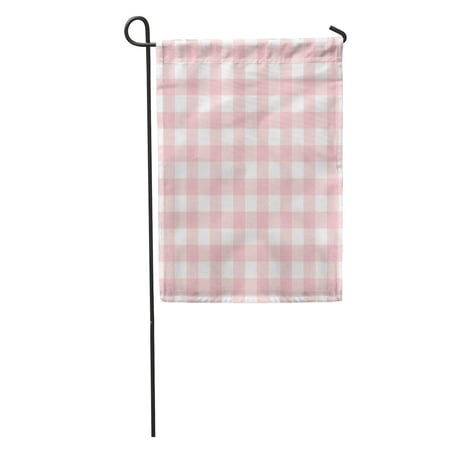 KDAGR Red Check Pastel Pink Plaid Gingham Checkered Pattern Abstract Checker Garden Flag Decorative Flag House Banner 28x40 inch