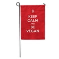 thumbnail image 1 of KDAGR Red Graphic Keep Calm and Be Vegan Idea Symbol Garden Flag Decorative Flag House Banner 12x18 inch, 1 of 2