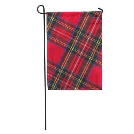 KDAGR Red Plaid Tartan Pattern Scottish Kilt Check Gingham Christmas Scotland Garden Flag Decorative Flag House Banner 12x18 inch