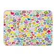 thumbnail image 1 of KDAGR Retro Flower Power Peace Signs Circles and Butterflies Abstract Butterfly Doormat Floor Rug Bath Mat 23.6x15.7 inch, 1 of 1