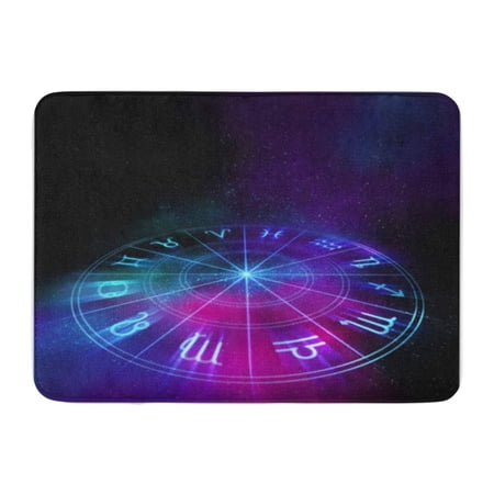 KDAGR Sacred Zodiac Symbols Signs Geometry and Designs Represent Astrology Alchemy Doormat Floor Rug Bath Mat 30x18 inch