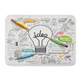 thumbnail image 1 of KDAGR School Lightbulb Ideas Doodles Sketch Creative Study Science Doormat Floor Rug Bath Mat 23.6x15.7 inch, 1 of 1