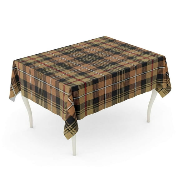 KDAGR Scottish Mackenzie Tartan Plaid Tablecloth Table Desk Cover Home Party Decor 60x104 inch