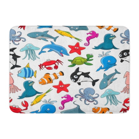 KDAGR Sea Fish and Ocean As Lobster Octopus Doormat Floor Rug Bath Mat 23.6x15.7 inch
