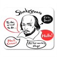 thumbnail image 1 of KDAGR Shakespeare Portrait Speech Bubbles and Famous Writer Citations Ink Drawn Mousepad Mouse Pad Mouse Mat 9x10 inch, 1 of 1