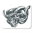 thumbnail image 1 of KDAGR Skull Metal Turbo Demon Tattoo Devil Engine Punk Monster Dark Mousepad Mouse Pad Mouse Mat 9x10 inch, 1 of 1