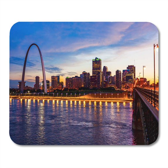 KDAGR St Louis Missouri Cityscape Skyline and Gateway Arch As Mousepad Mouse Pad Mouse Mat 9x10 inch