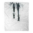 thumbnail image 1 of KDAGR Throw Blanket Warm Cozy Print Flannel Gray White Black Heels Elegant Shoes Watercolor Painting Glamour Abstract Dress Comfortable Soft for Bed Sofa and Couch 50x60 Inches, 1 of 1