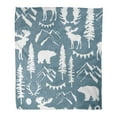 thumbnail image 1 of KDAGR Throw Blanket Warm Cozy Print Flannel Mountain Forest Adventure Bear Camping Expedition Extreme Flat Comfortable Soft for Bed Sofa and Couch 50x60 Inches, 1 of 1