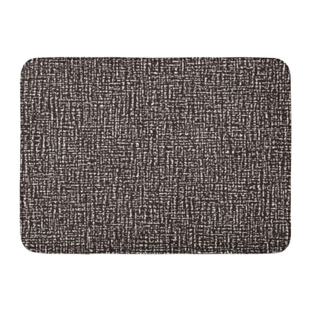 KDAGR Tweed Abstract Charcoal Noisy Plaid Melange Woven Pattern Black Doormat Floor Rug Bath Mat 23.6x15.7 inch