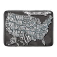 thumbnail image 1 of KDAGR USA United States America Vintage Chalk Map Old Blackboard Retro Texas California Florida Virginia Doormat Floor Rug Bath Mat 23.6x15.7 inch, 1 of 1