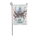 thumbnail image 1 of KDAGR Watercolor Boho Christmas Made of Deer Antlers Coniferous Branches Holly Berries Garden Flag Decorative Flag House Banner 12x18 inch, 1 of 1