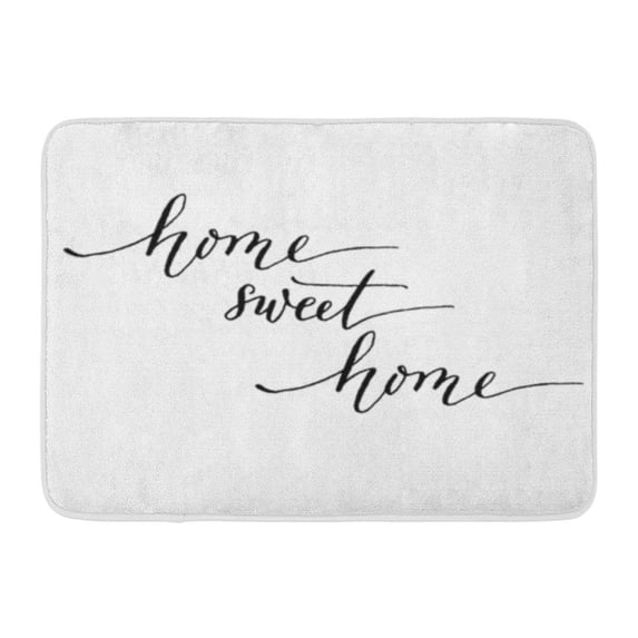 KDAGR Word Home Sweet Hand Lettering Modern Pen and Ink Doormat Floor Rug Bath Mat 30x18 inch