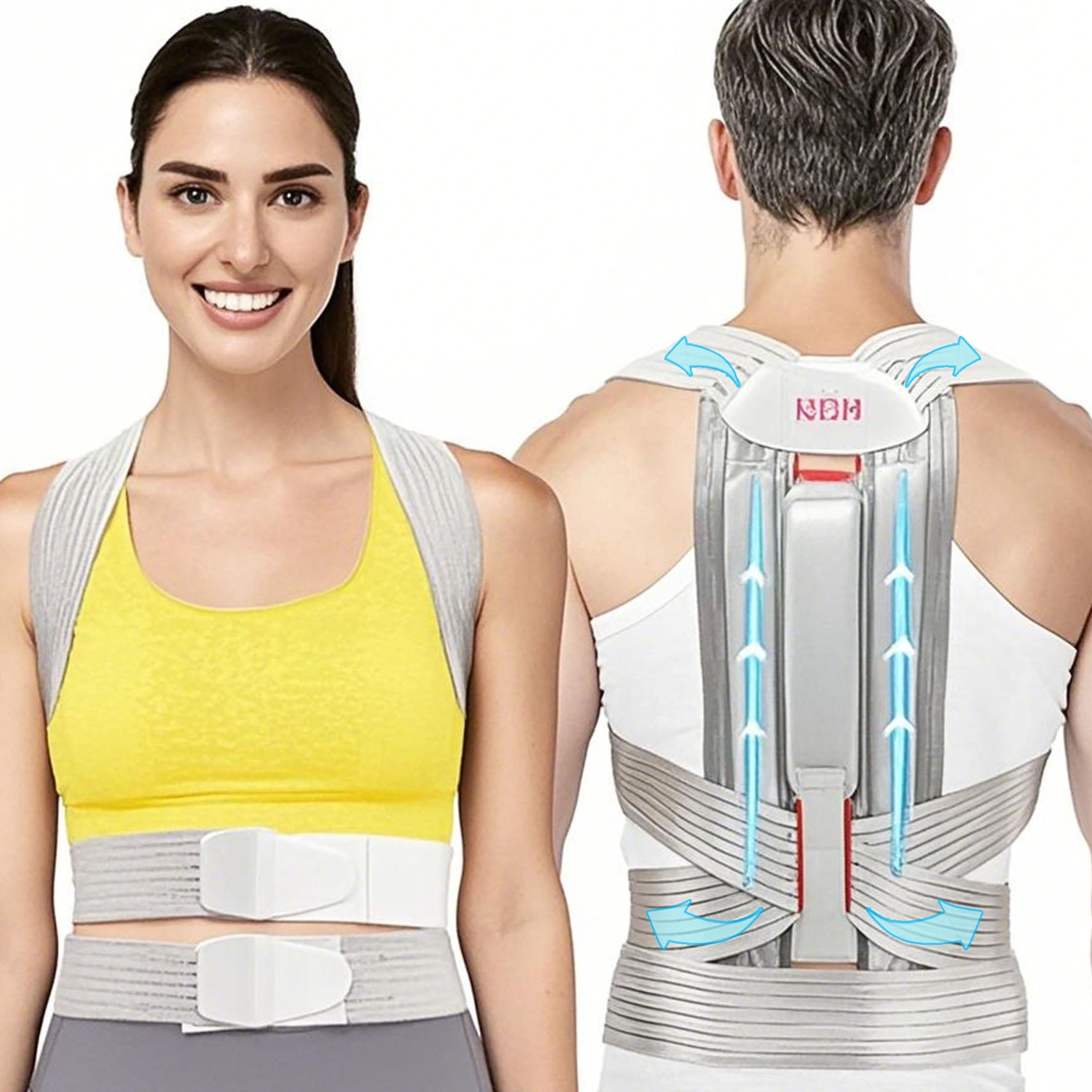 KDD Posture Corrector, Back Brace Posture Corrector for Women and Men, Back Straightener Posture Corrector Adjustable
